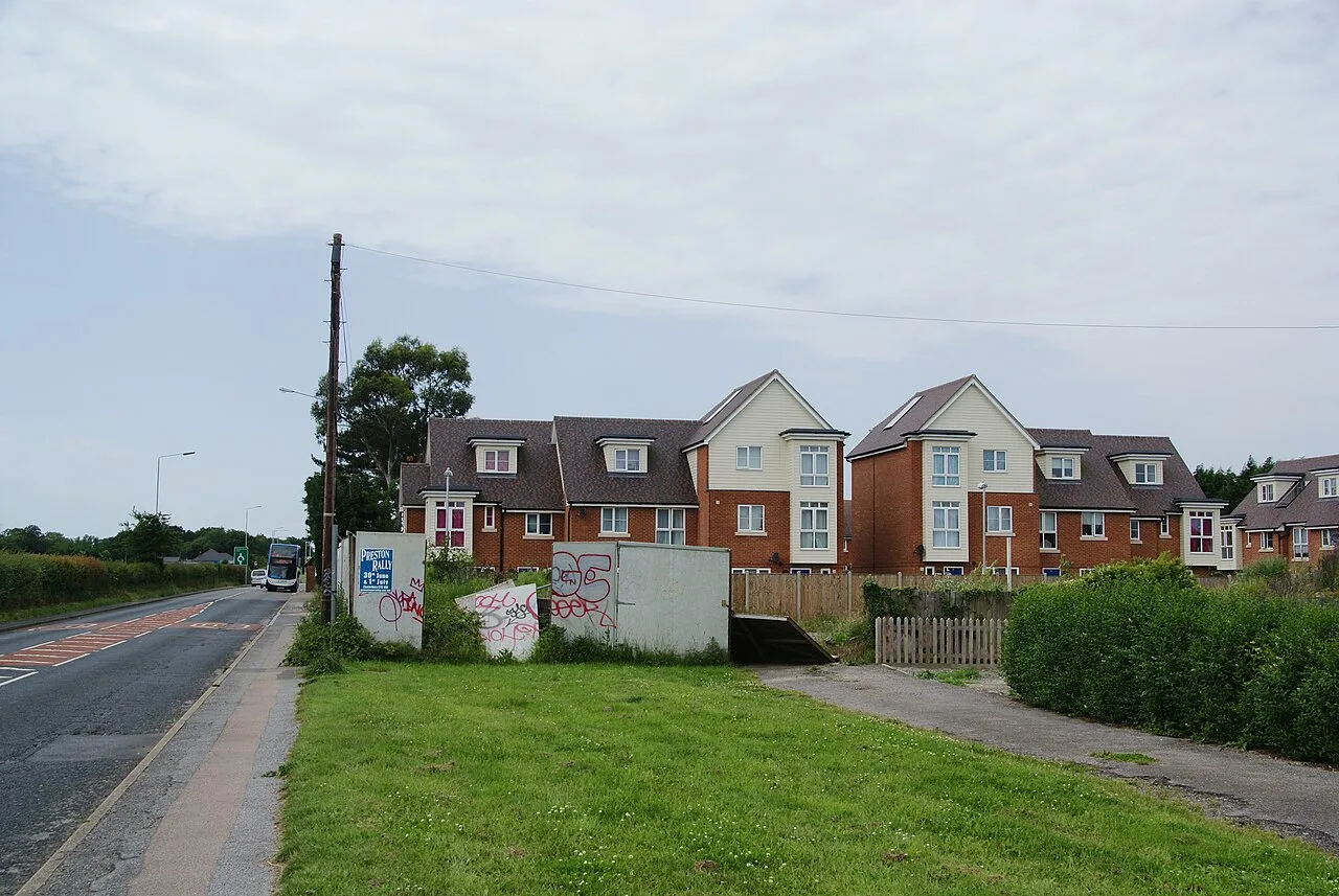 New homes on the edge of Hersden, on the Sturry corridor where the district's growth pressure is most visible.